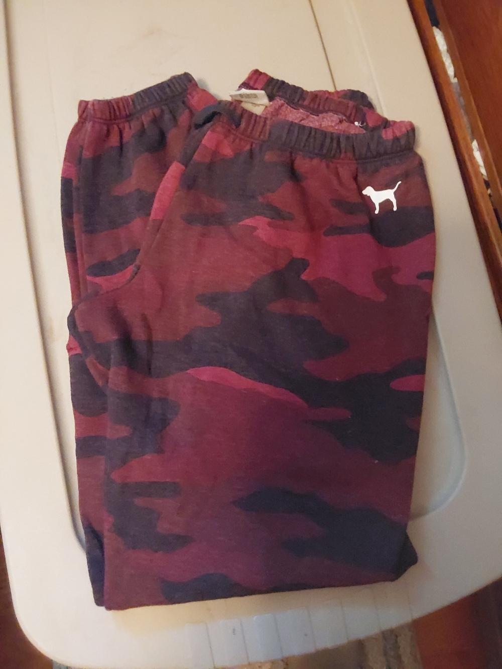 Victoria's Secret PINK Victoria's Secret Girls' Burgundy Camo Pajama Pants